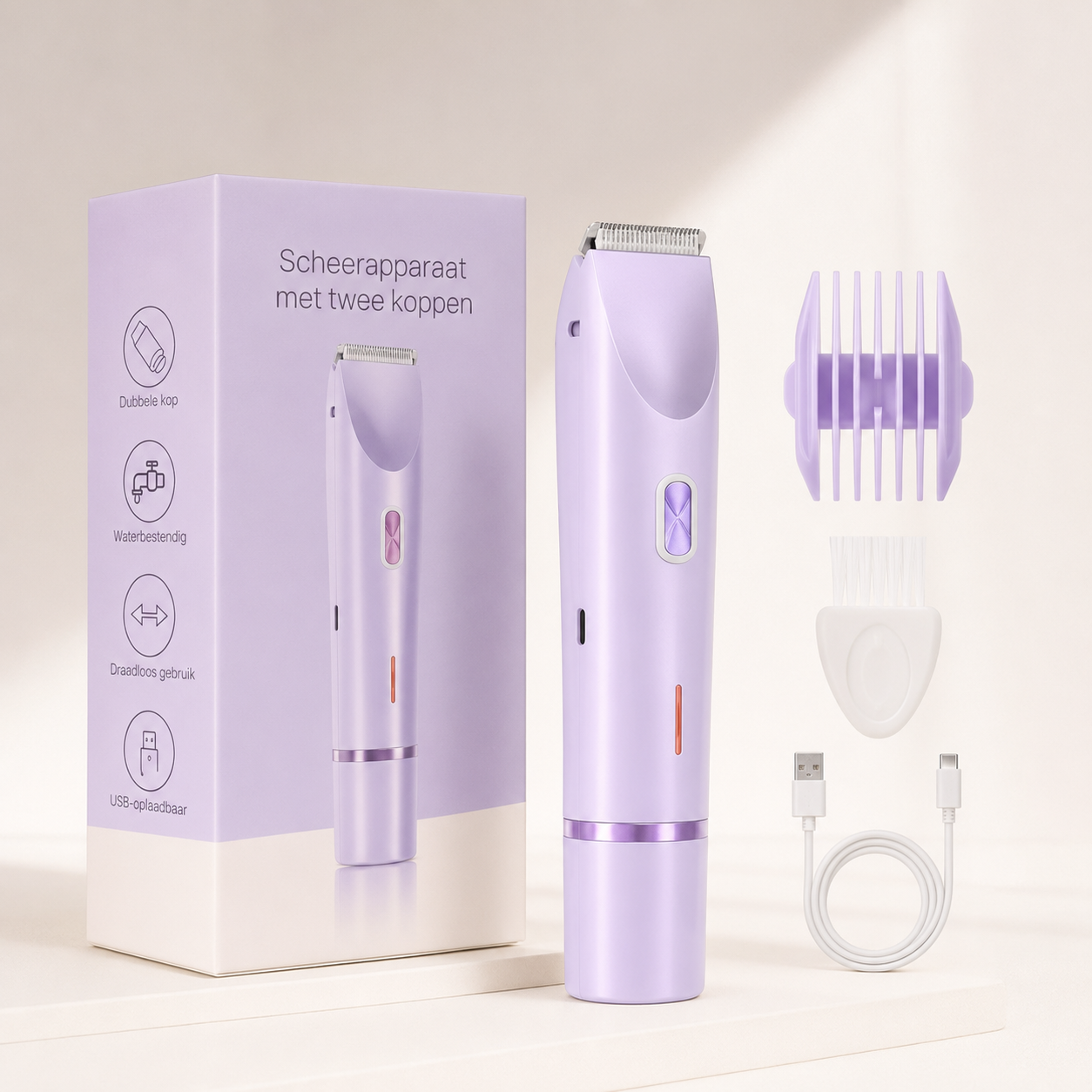 SilkEase™ 2-in-1 Damestrimmer — Voor snel en zacht bijwerken.