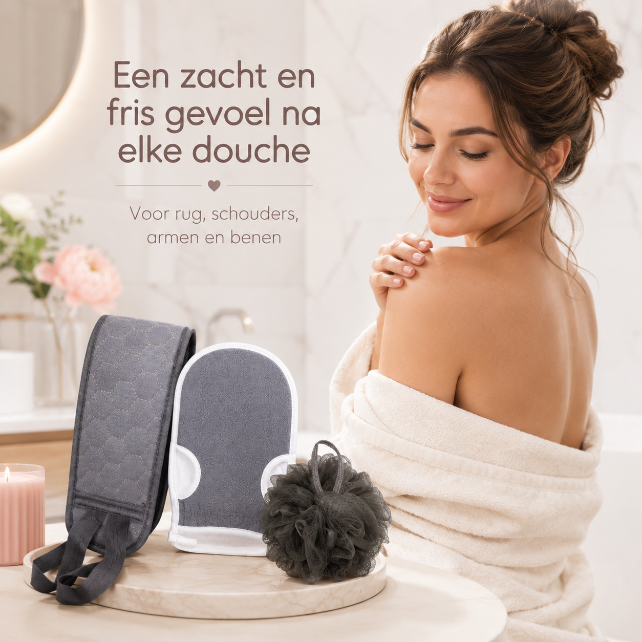 PureReach™ Doucheset – Een zachte, frisse huid van top tot teen.