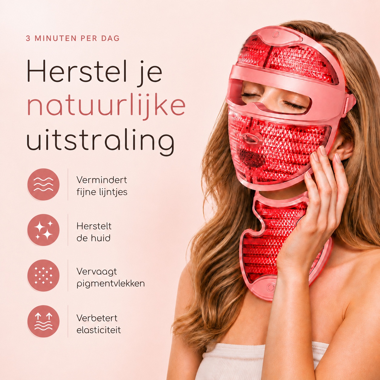 LumiLift™ Face & Neck Mask – Zie er weer zo fris uit als je je voelt.
