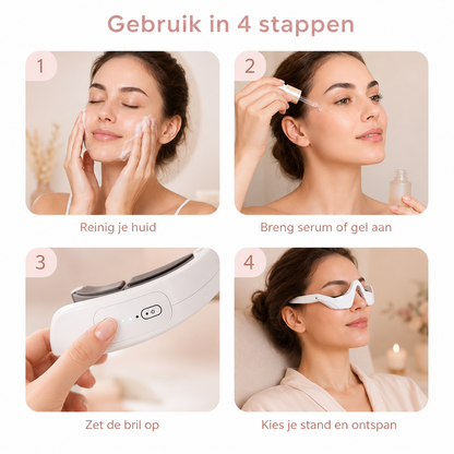 EyeRevive™ Oogmassagebril – Een ontspannen en frisse oogopslag.