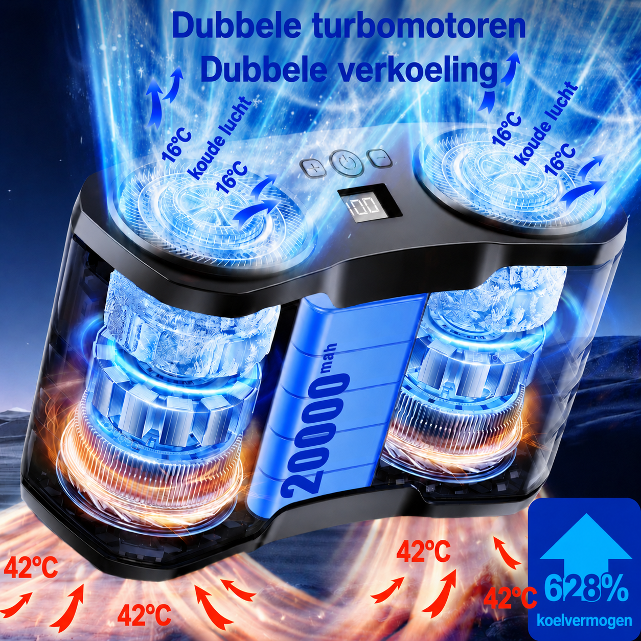 CoolClip™ Tailleventilator – Handsfree verkoeling op warme dagen.
