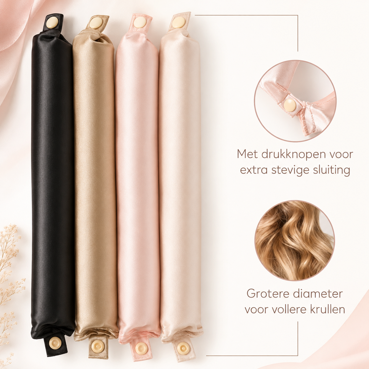 DreamCurls™ Heatless Curls Set – Volle krullen zonder moeite.