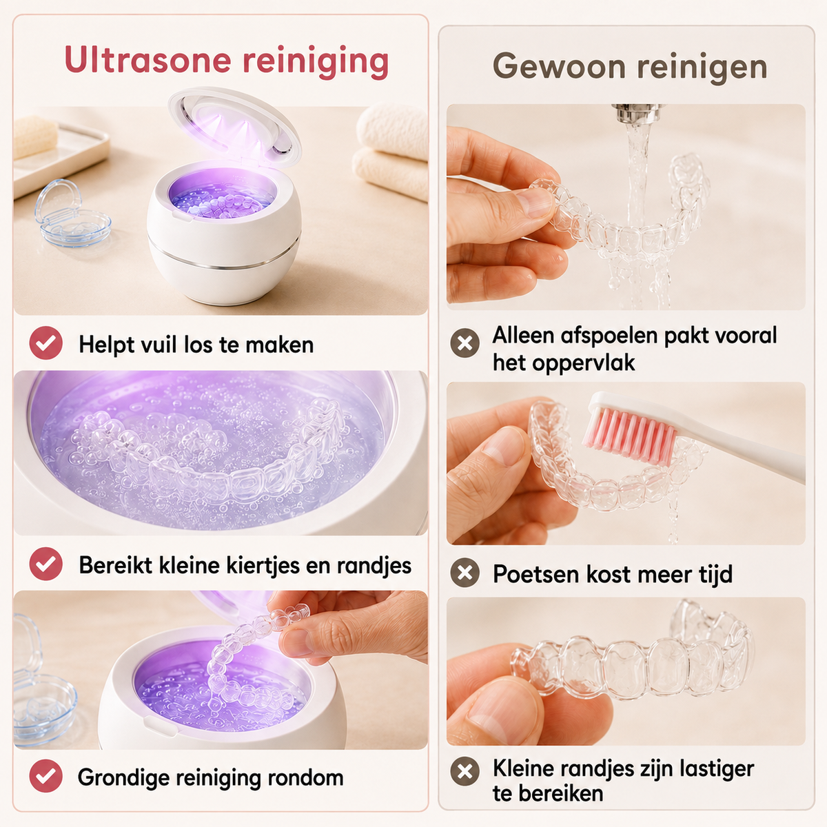 CleanDent™ Ultrasone Gebitsreiniger — Grondige reiniging.