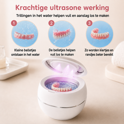 CleanDent™ Ultrasone Gebitsreiniger — Grondige reiniging.