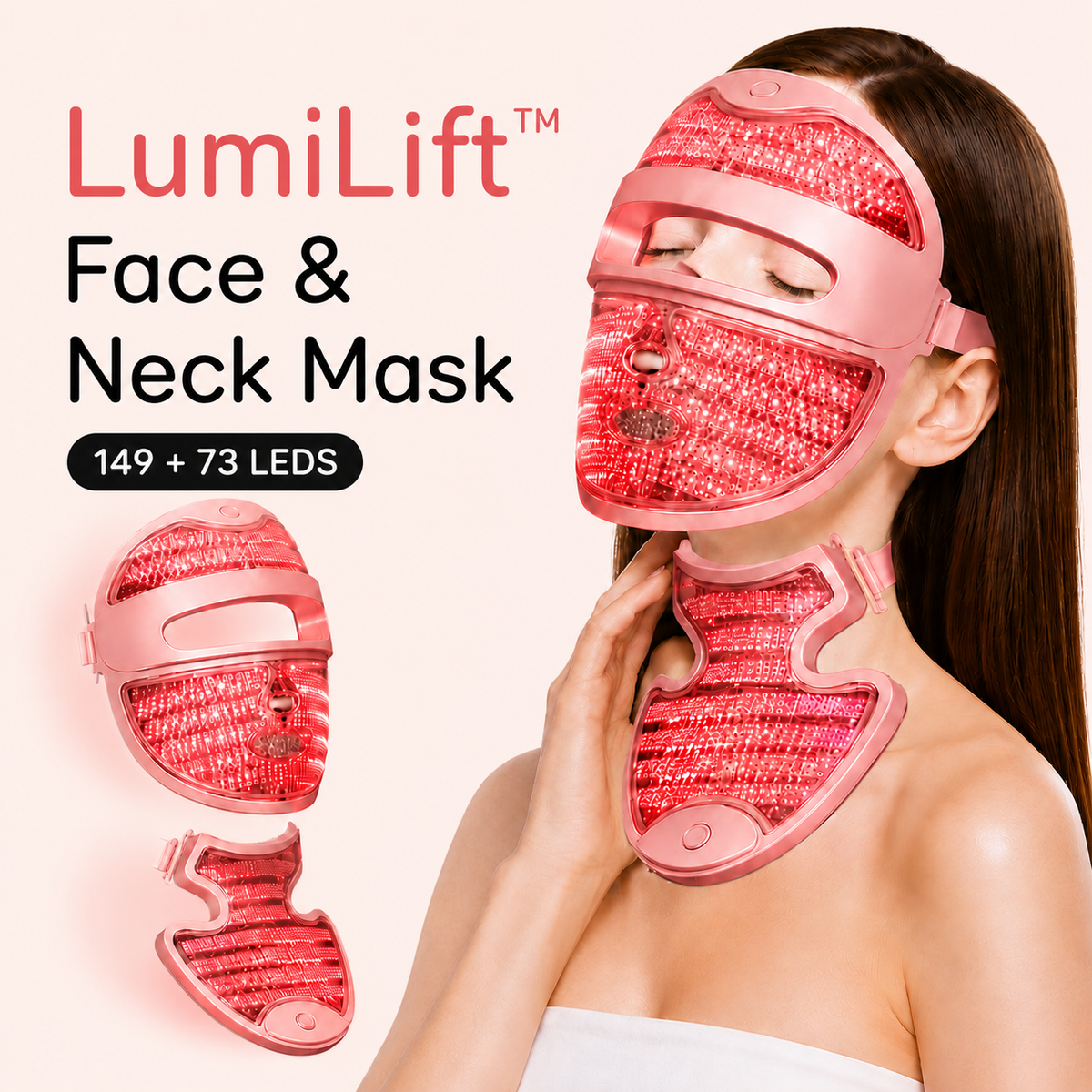 LumiLift™ Face & Neck Mask – Zie er weer zo fris uit als je je voelt.