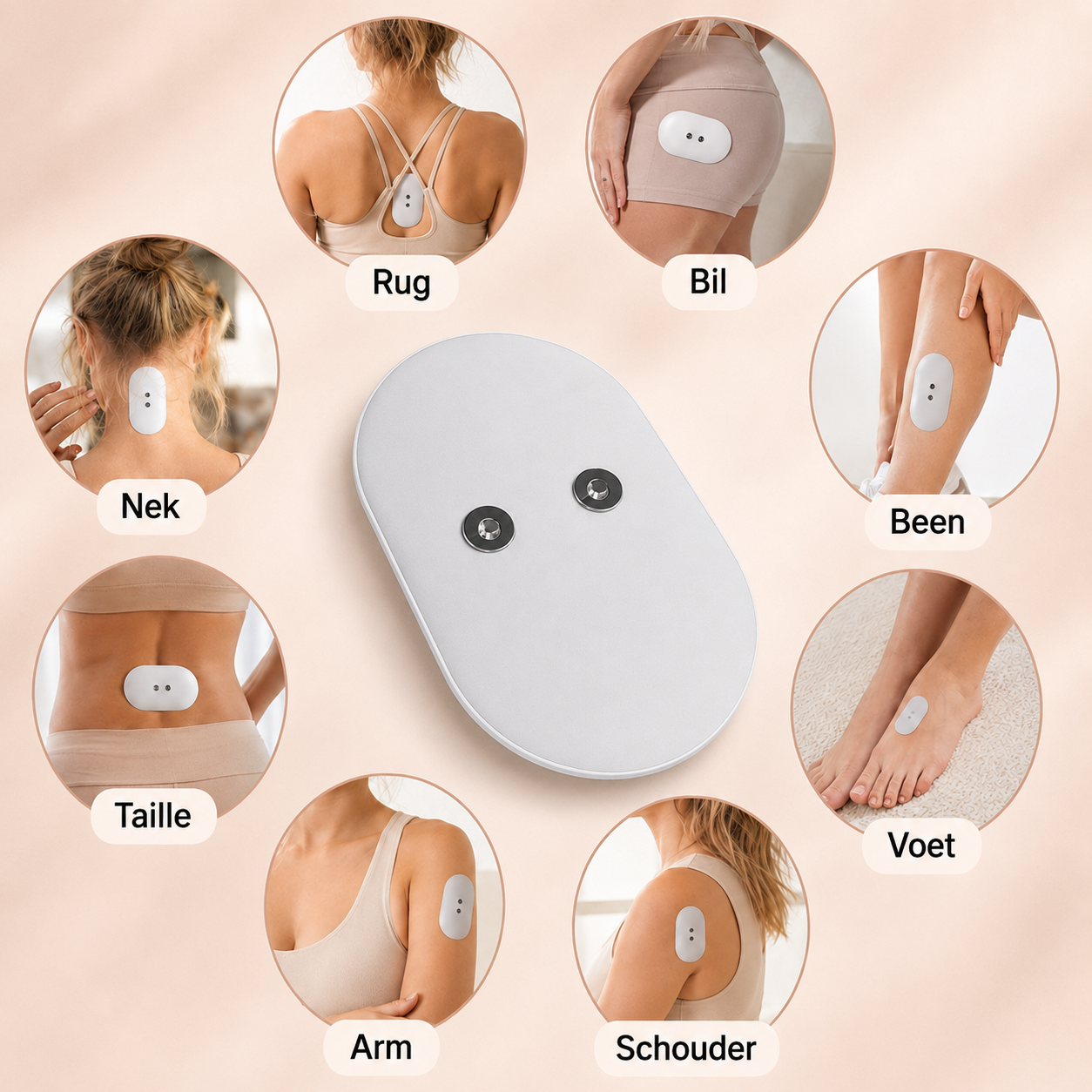 PulseRelief™ Massage Patch — Ontspanning binnen handbereik.