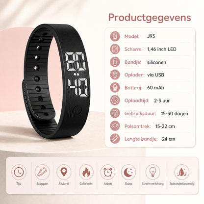 Movira™ Activiteitsarmband — Zie je stappen. Voel je vooruitgang.