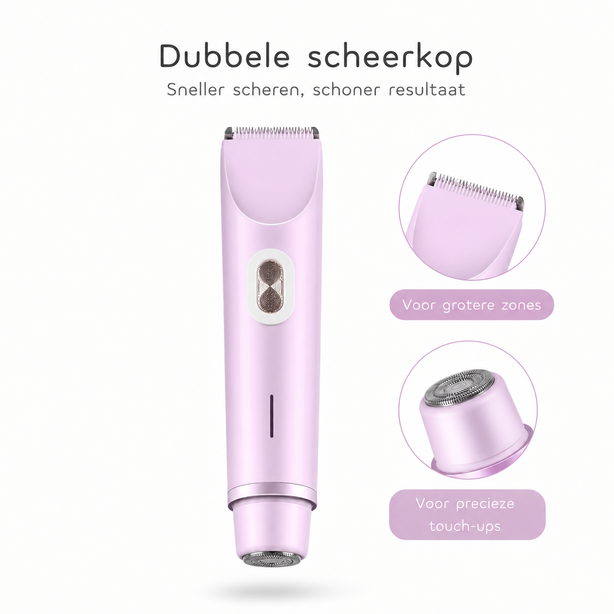 SilkEase™ 2-in-1 Damestrimmer — Voor snel en zacht bijwerken.