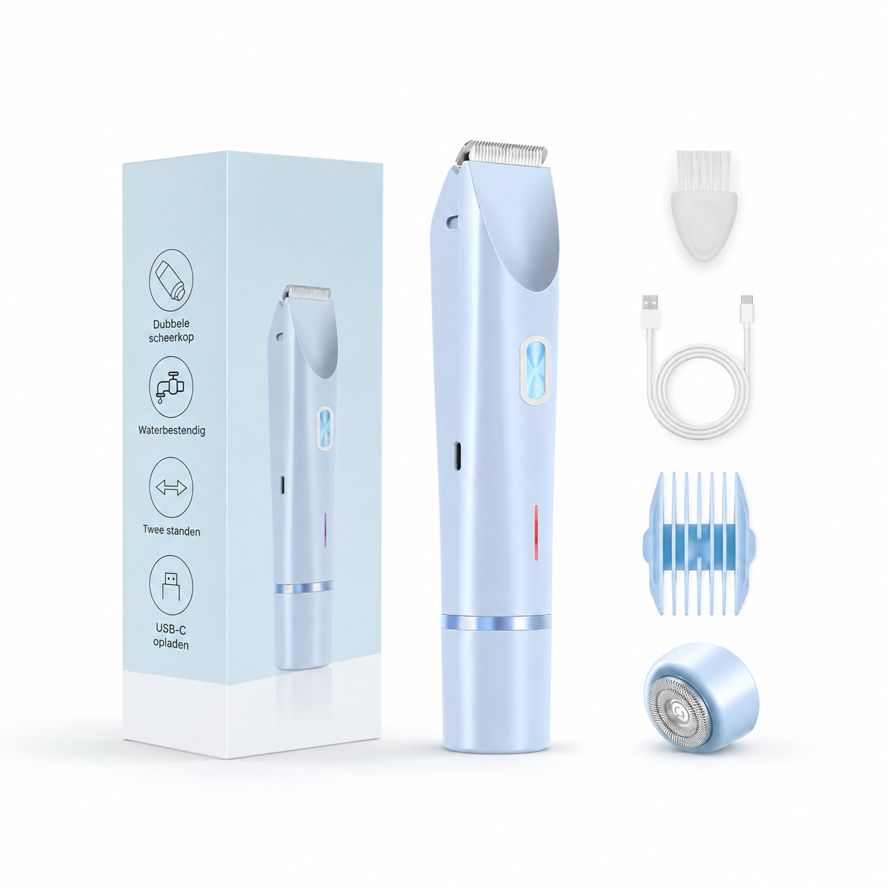 SilkEase™ 2-in-1 Damestrimmer — Voor snel en zacht bijwerken.