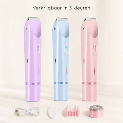 SilkEase™ 2-in-1 Damestrimmer — Voor snel en zacht bijwerken.