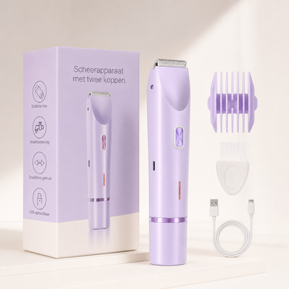 SilkEase™ 2-in-1 Damestrimmer — Voor snel en zacht bijwerken.