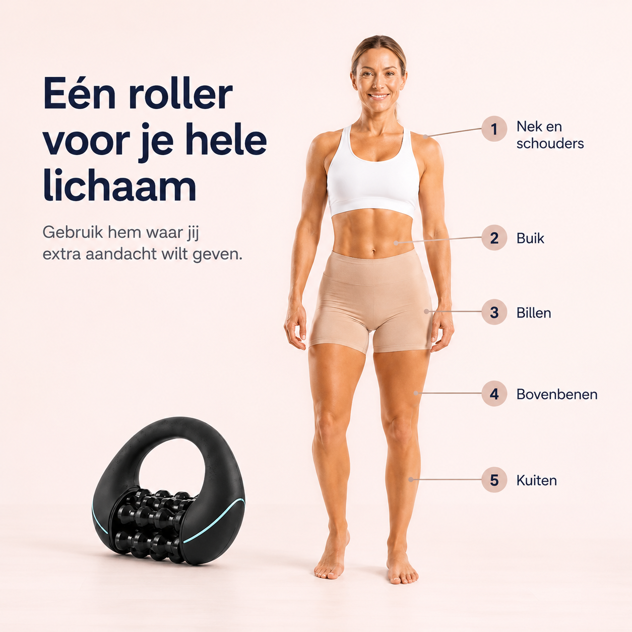 RollRelief™ Massageroller — Rol de spanning van je af.