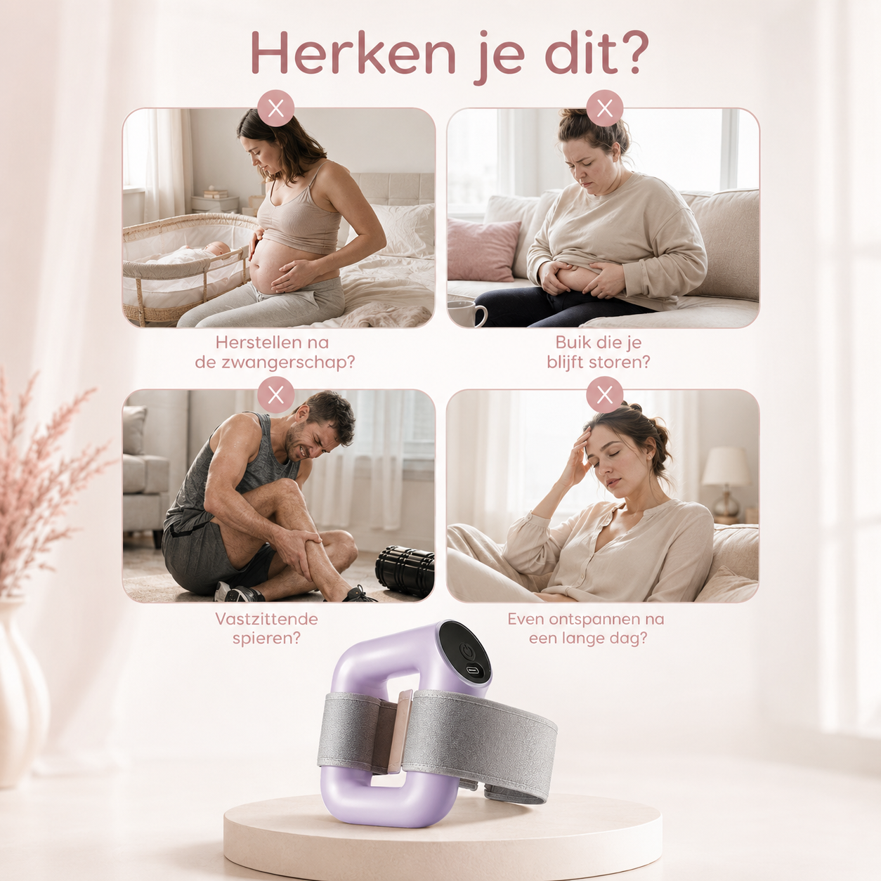 WarmRelief™ Massagering — Verwarmende massage waar jij het nodig hebt.