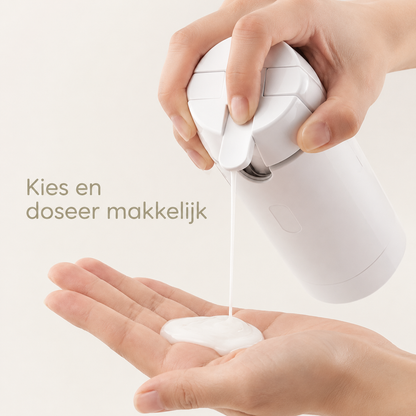 TravelEase™ 4-in-1 Reisdispenser — Vier verzorgingsproducten. Eén slimme houder.