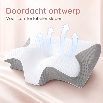 SleepCurve™ Ergonomisch Kussen — Gevormd voor hoofd, nek en schouders.