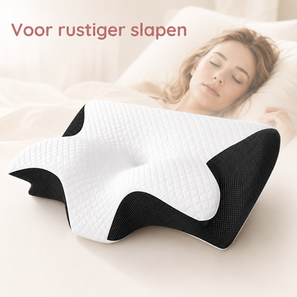 SleepCurve™ Ergonomisch Kussen — Gevormd voor hoofd, nek en schouders.