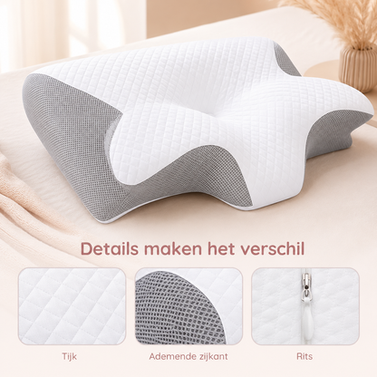 SleepCurve™ Ergonomisch Kussen — Gevormd voor hoofd, nek en schouders.