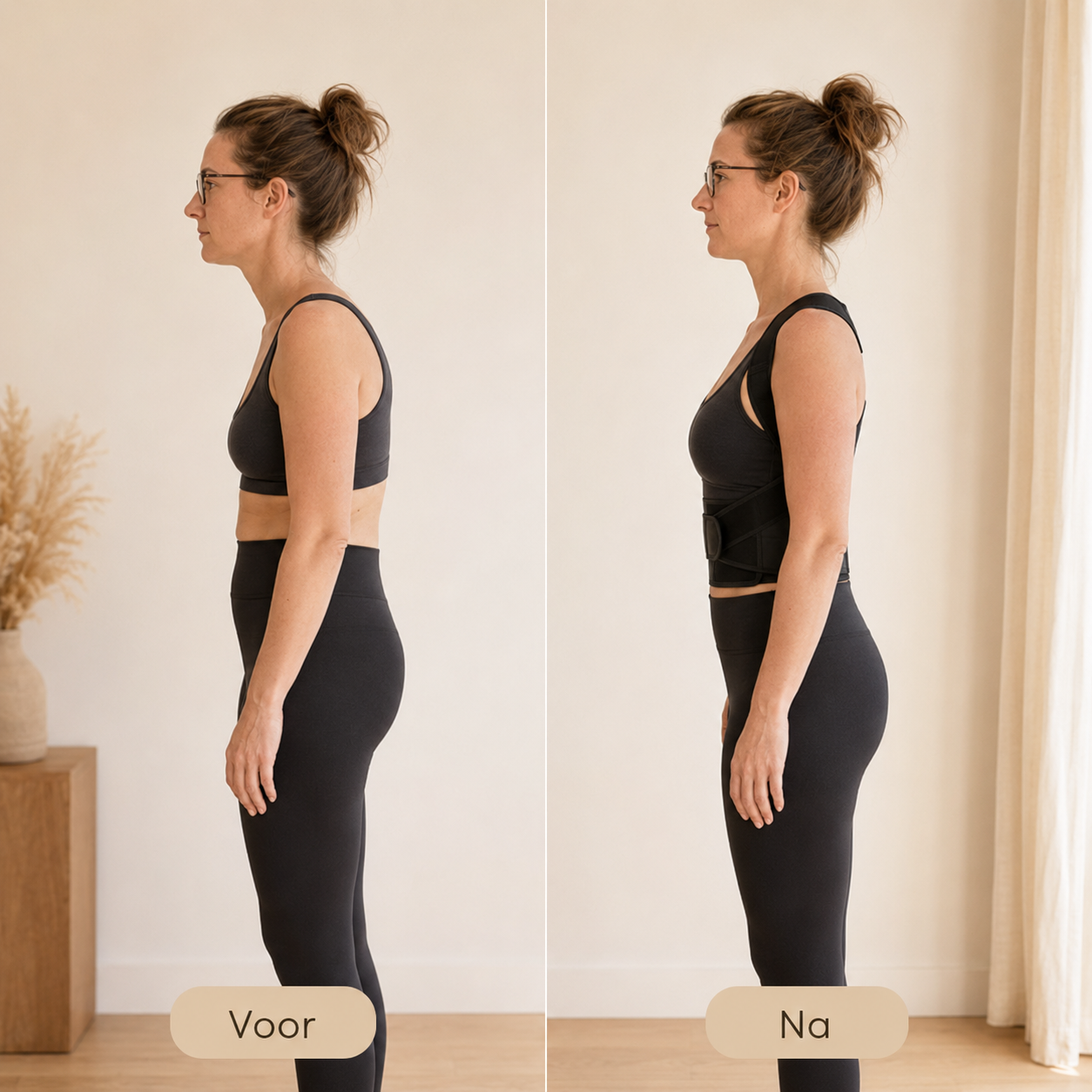 PostureFlow™ Houdingcorrector — Ondersteunt een rechtere houding.