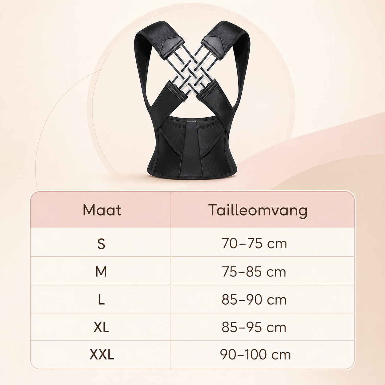 PostureFlow™ Houdingcorrector — Ondersteunt een rechtere houding.