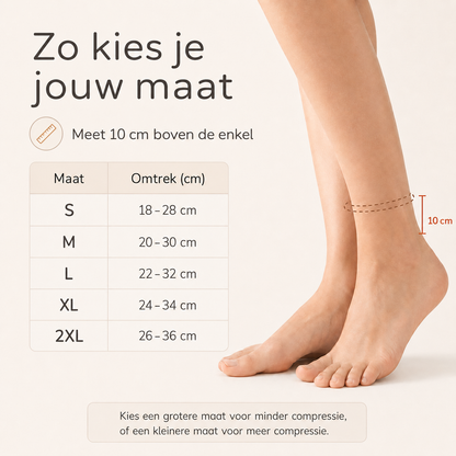 SteadyStep™ Enkelsteun — Verstelbare steun die met je meebeweegt.