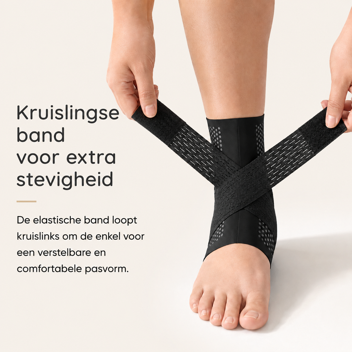 SteadyStep™ Enkelsteun — Verstelbare steun die met je meebeweegt.