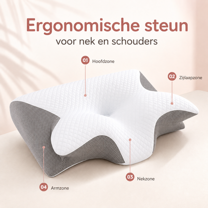 SleepCurve™ Ergonomisch Kussen — Gevormd voor hoofd, nek en schouders.