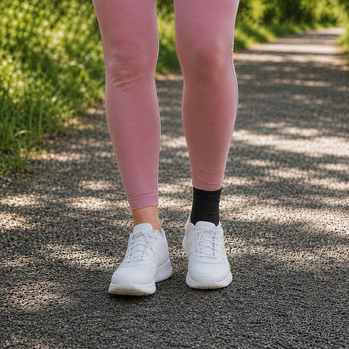 SteadyStep™ Enkelsteun — Verstelbare steun die met je meebeweegt.