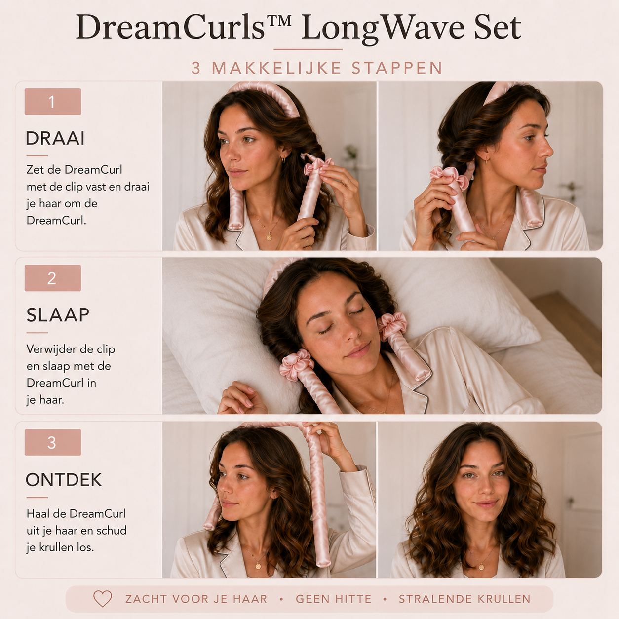 DreamCurls™ LongWave Set – Zachte, volumineuze waves zonder moeite.
