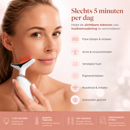 GlowSculpt™ LED Face & Neck Lifter – Voor een frisse, gelifte uitstraling.