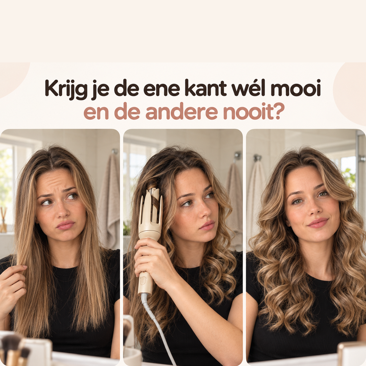 CurlMate™ Automatische Krultang — Jouw makkelijke weg naar mooie krullen.