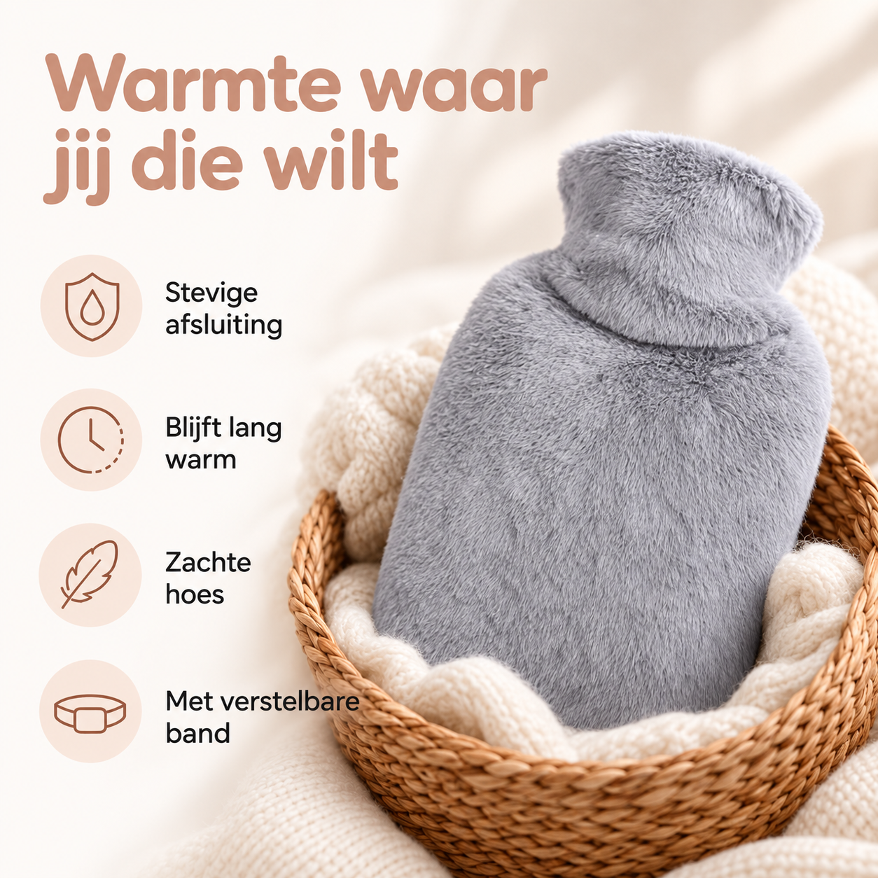 CozyHeat™ Warmwaterkruik — Comfort begint met warmte.