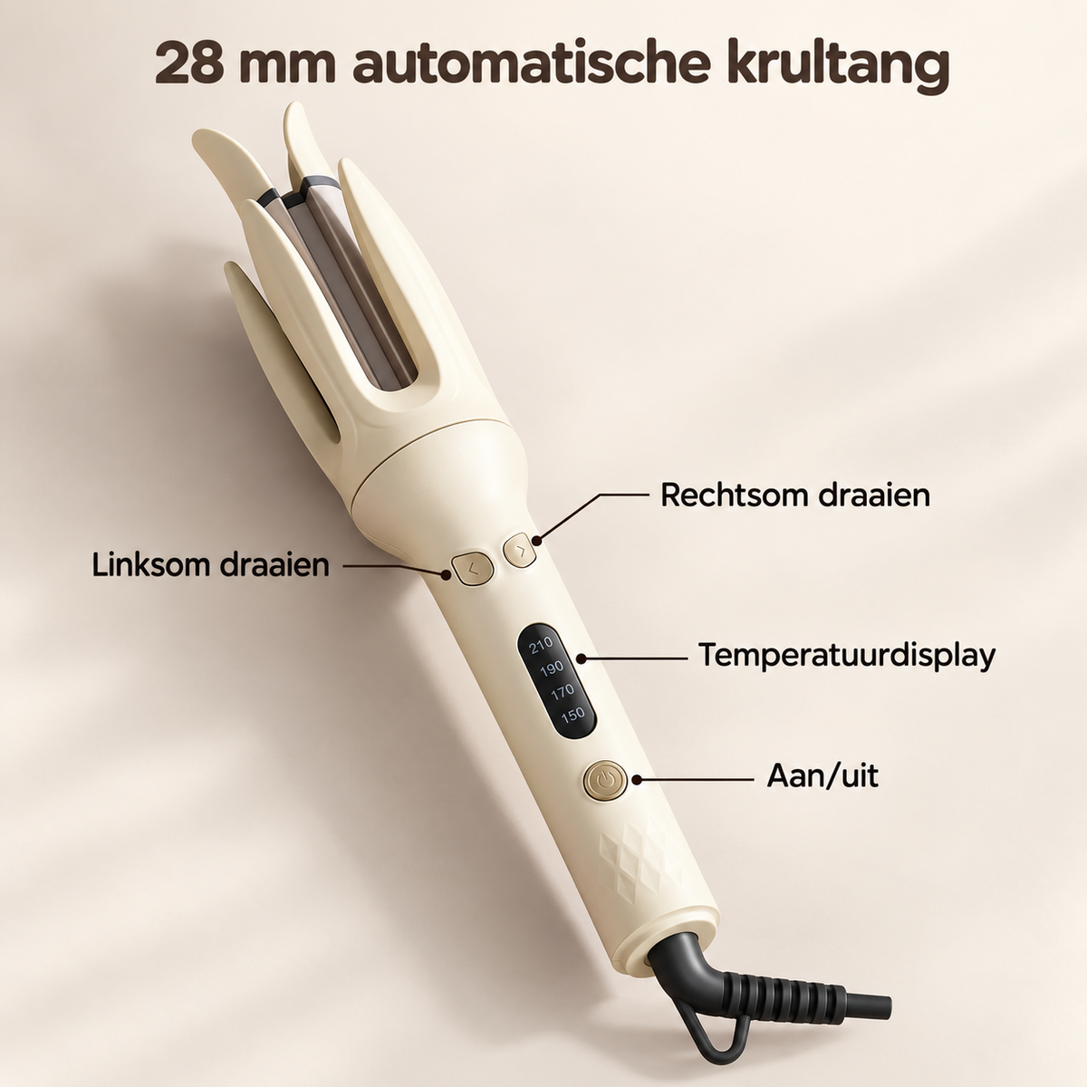 CurlMate™ Automatische Krultang — Jouw makkelijke weg naar mooie krullen.